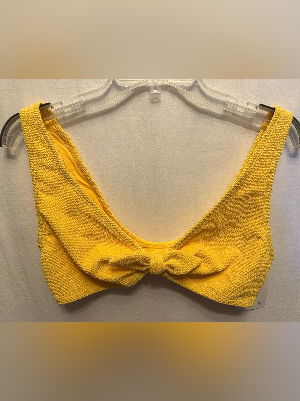 & Other Stories Textured Knot Front Bikini Top Emerald Yellow NWT Multiple Sizes
